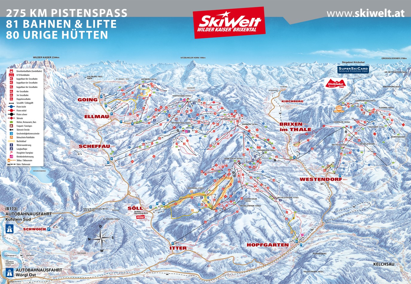 Westendorf Piste / Trail Map