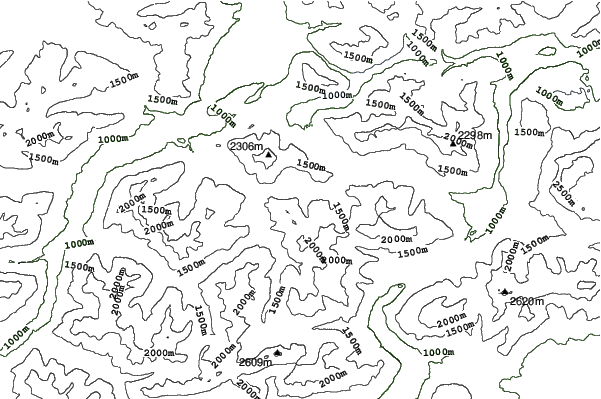 Berwang-Bichlbach-Rinnen neighbourhood contours