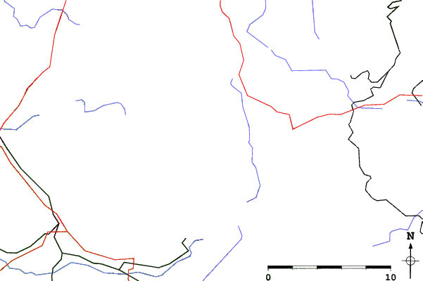 Roads and rivers close to St Andreasberg-Sonnenberg