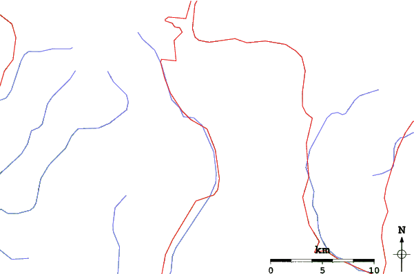 Roads and rivers close to Val D'allos 1500 Le Seignus