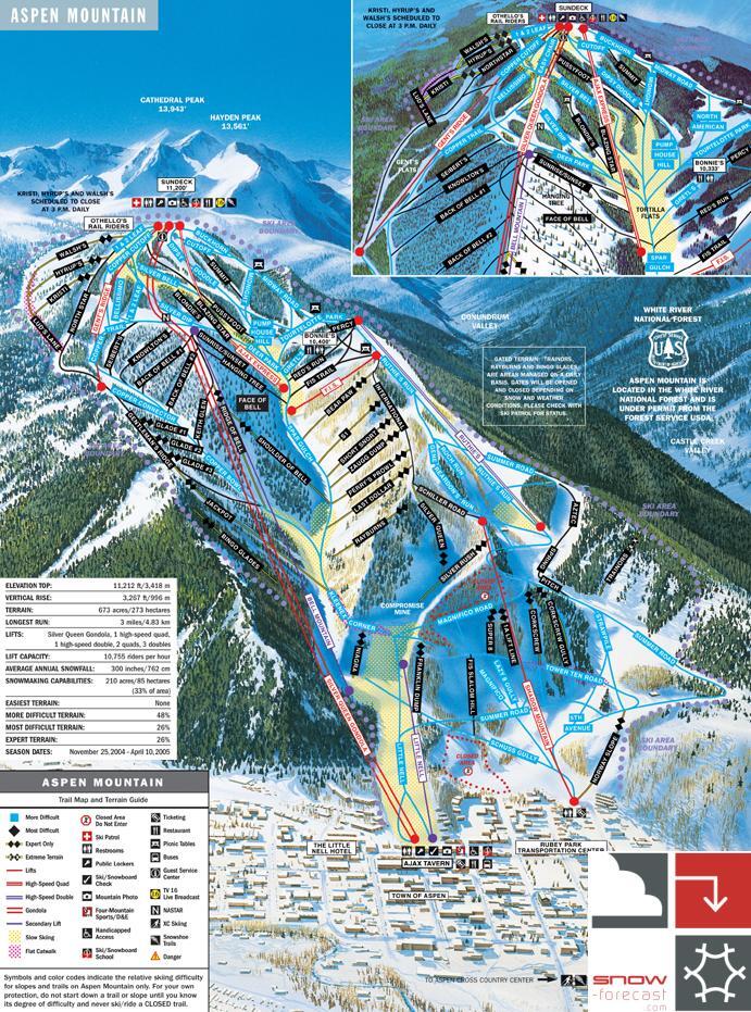 Aspen Piste / Trail Map