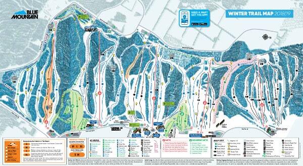 Blue Mountain Piste / Trail Map