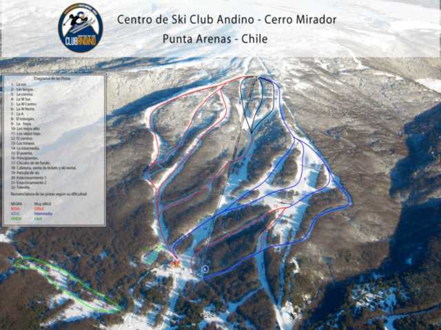 Cerro Mirador Piste / Trail Map