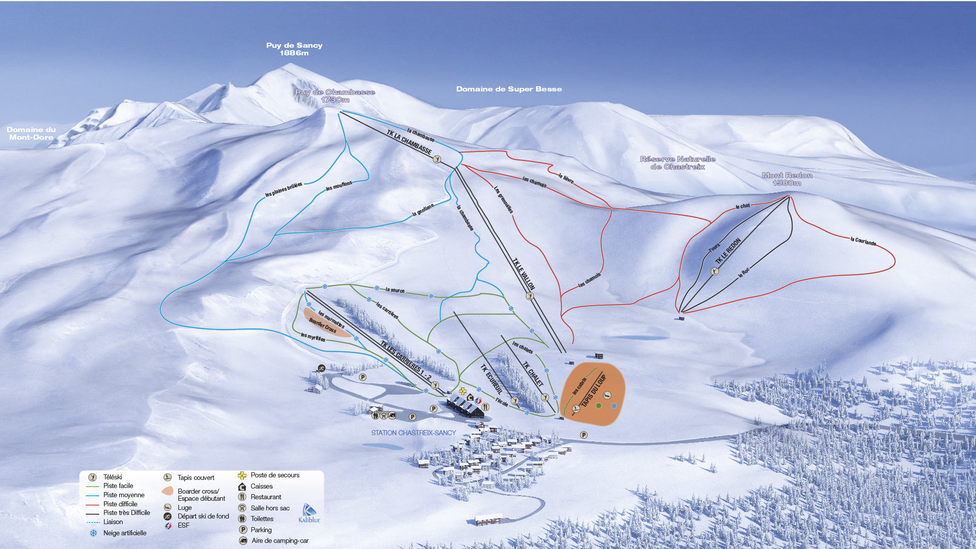 Chastreix-Sancy Piste / Trail Map