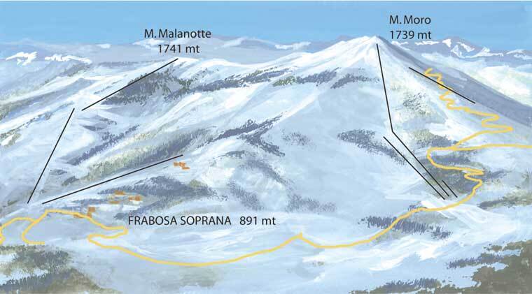 Frabosa Soprana Piste / Trail Map