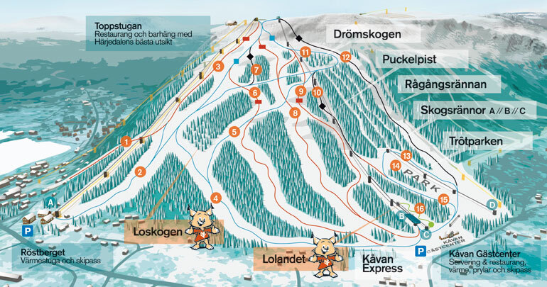Funäsdalen Piste / Trail Map