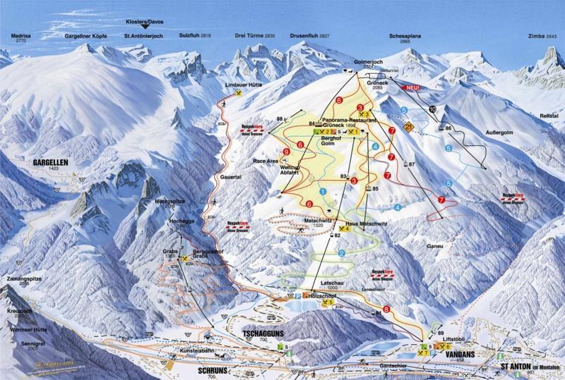 Golm Piste / Trail Map