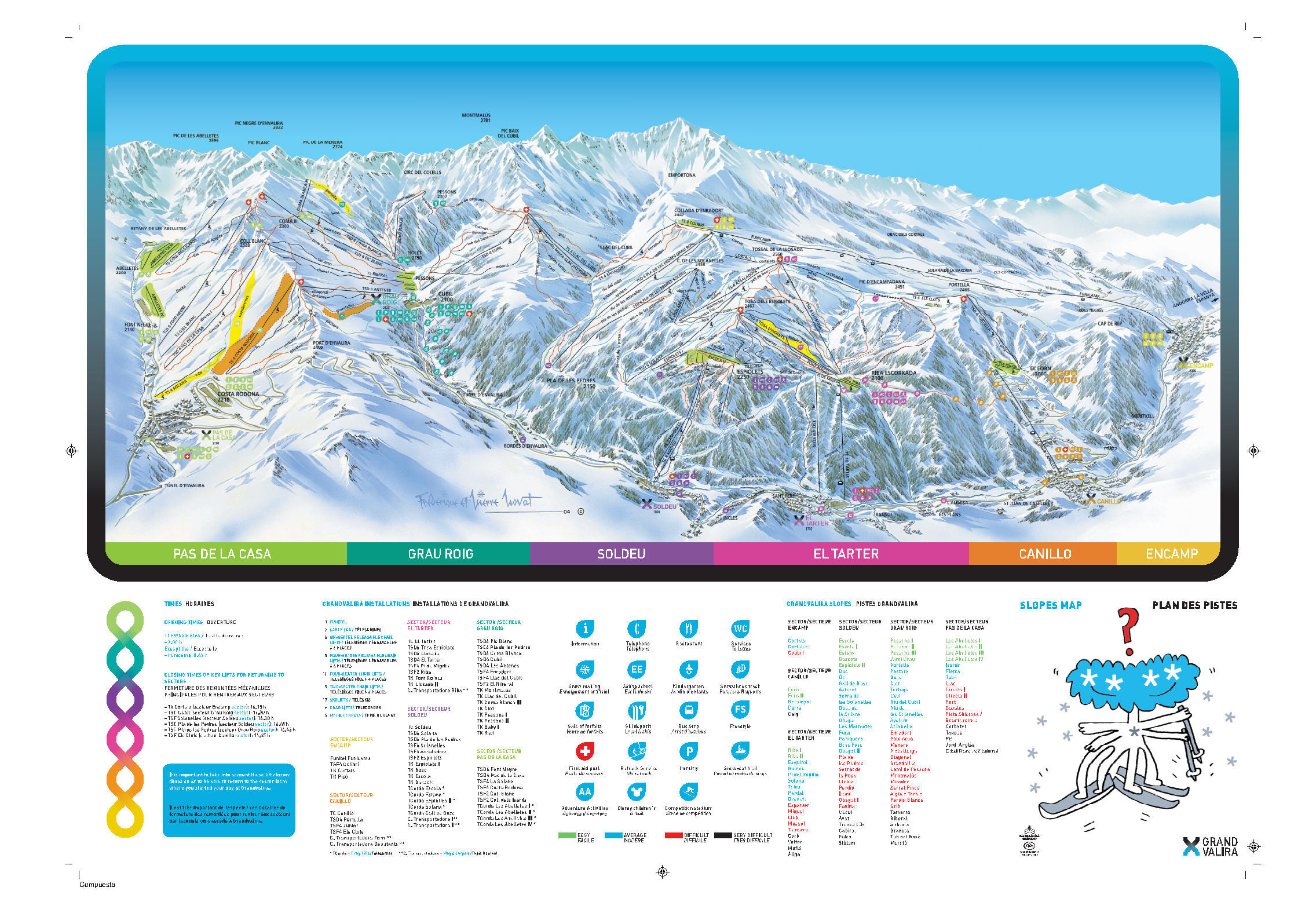 Grandvalira-Grau Roig Piste / Trail Map
