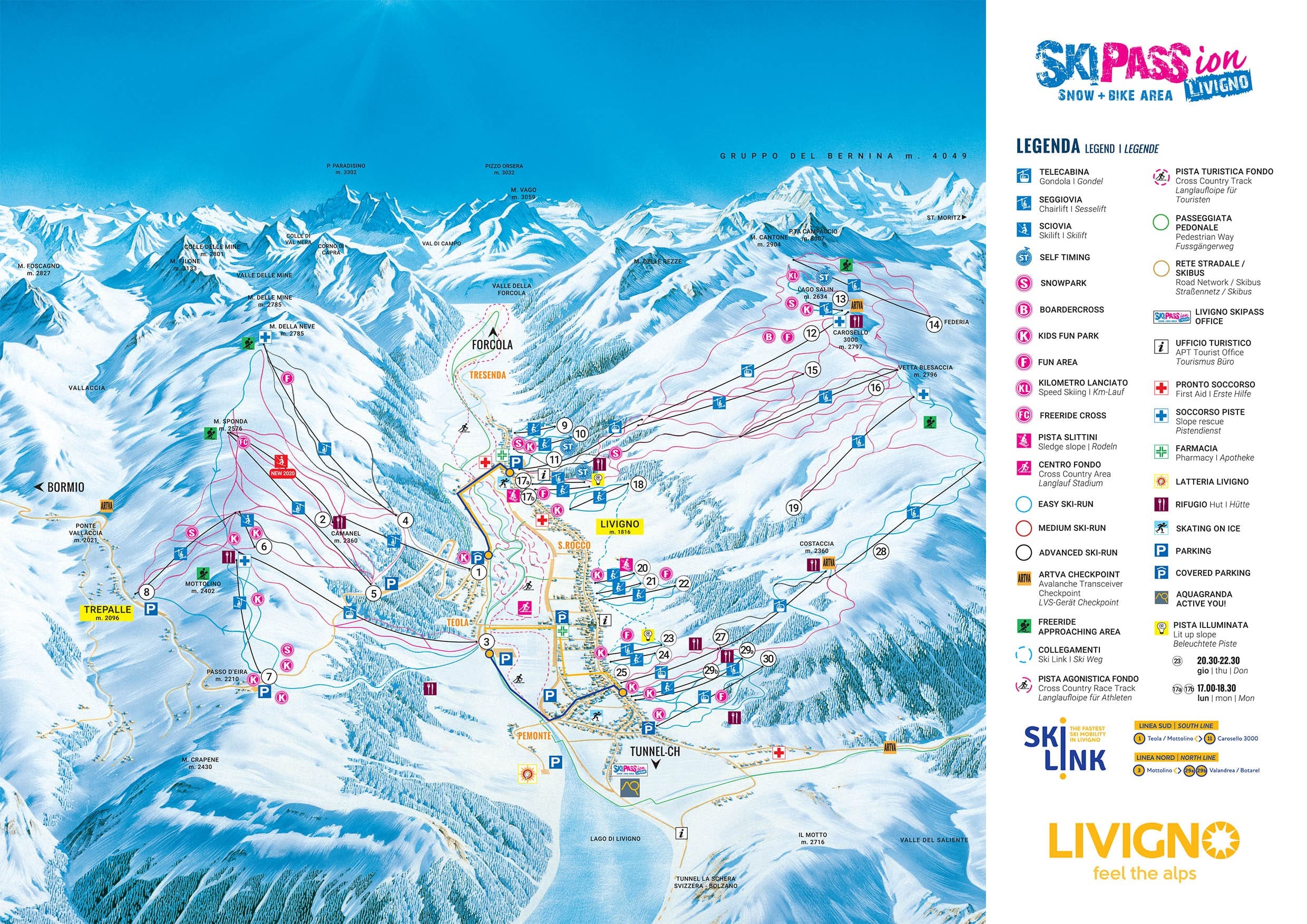 Livigno Piste / Trail Map
