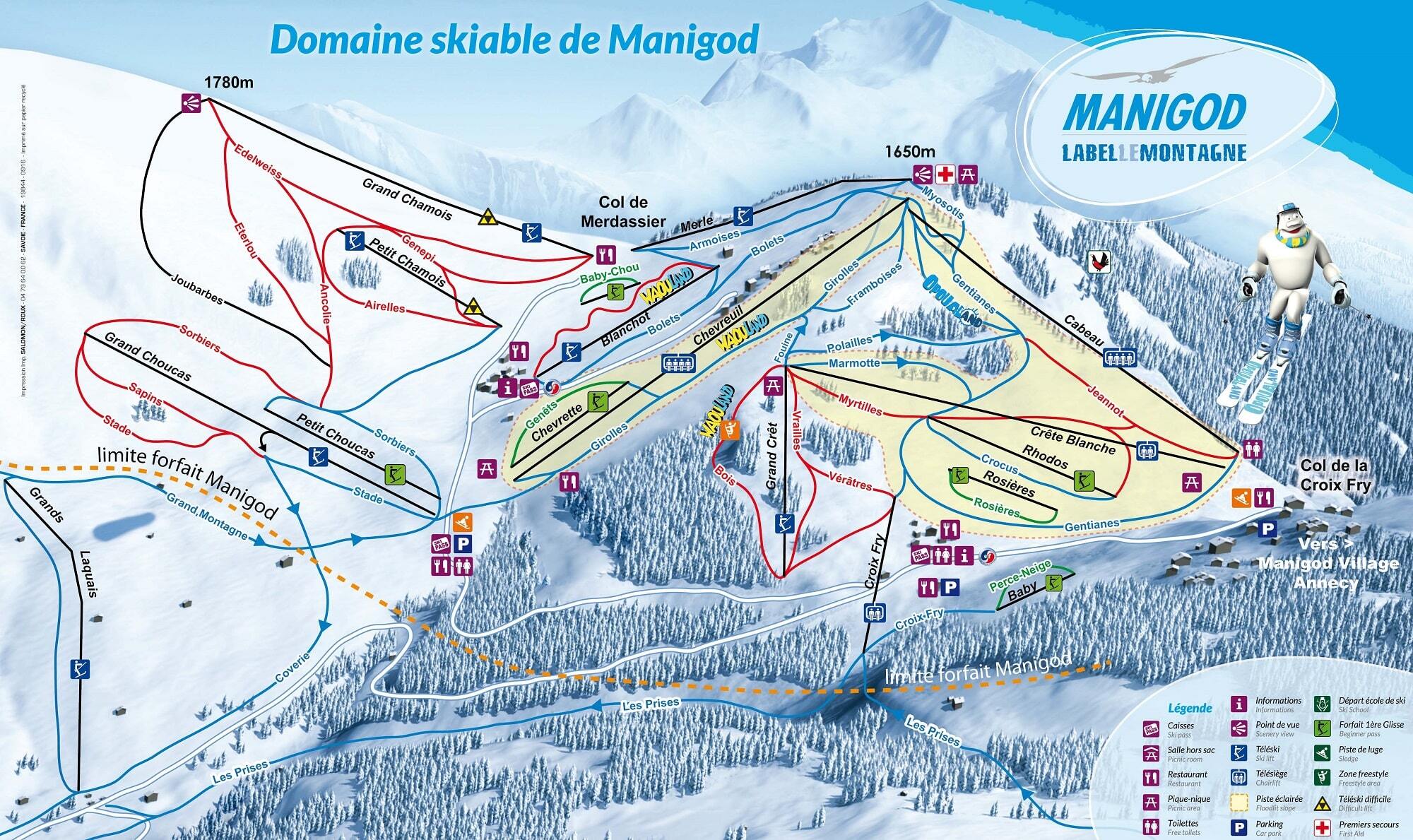 Manigod Piste / Trail Map