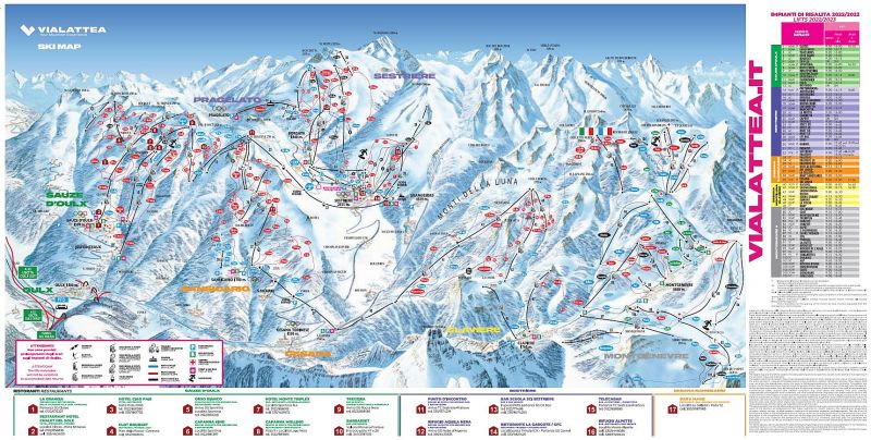 Montgenèvre (Via Lattea) Piste / Trail Map