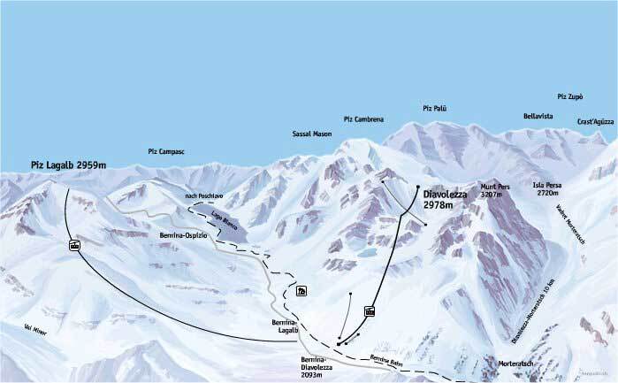 Pontresina Piste / Trail Map