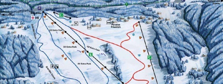 Kořenov - Rejdice Piste / Trail Map