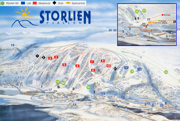 Storlien Piste / Trail Map