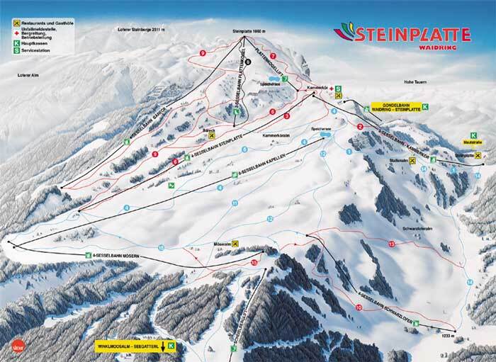 Waidring Piste / Trail Map