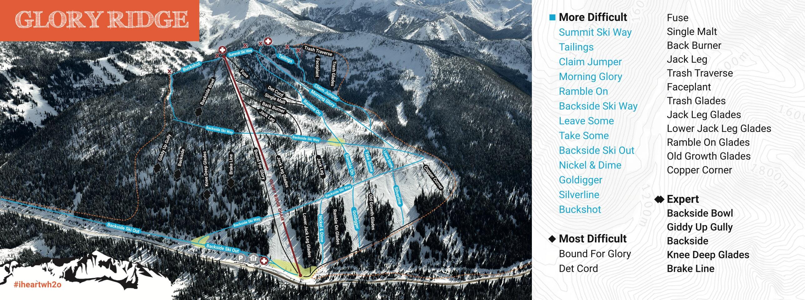 Whitewater Piste / Trail Map