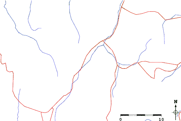 Roads and rivers close to Aizu Kogen Takahata