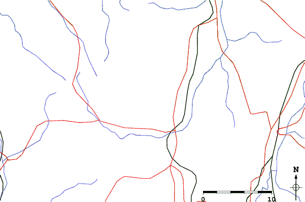 Roads and rivers close to Akakura Champion
