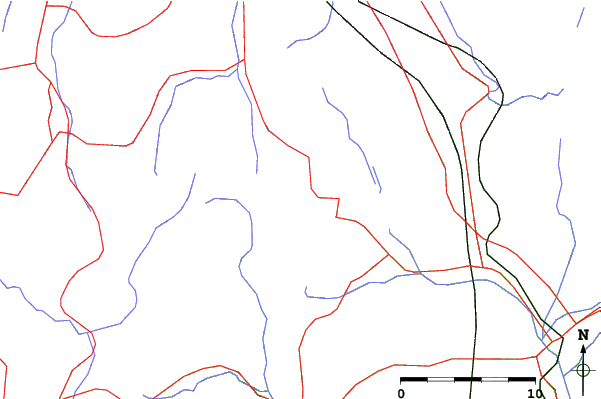 Roads and rivers close to Akazawa