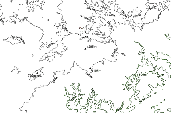 Appalachian Ski Mountain neighbourhood contours