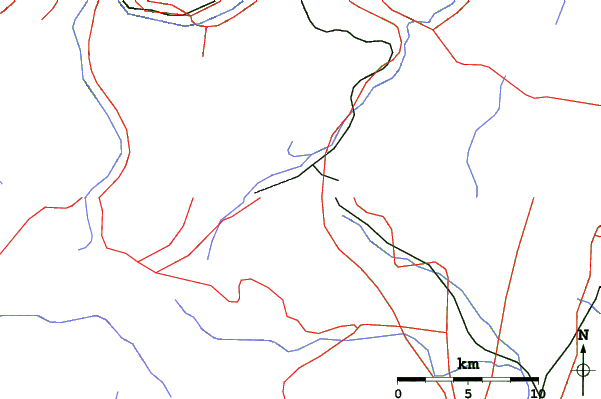 Roads and rivers close to Appi Kogen