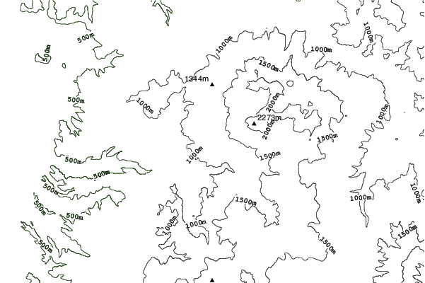 Asahidake neighbourhood contours