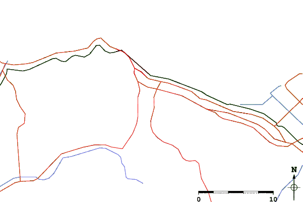 Roads and rivers close to Asarigawa Onsen