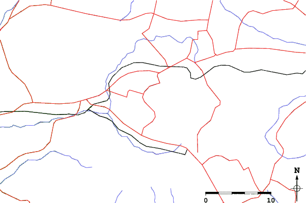 Roads and rivers close to Asosan