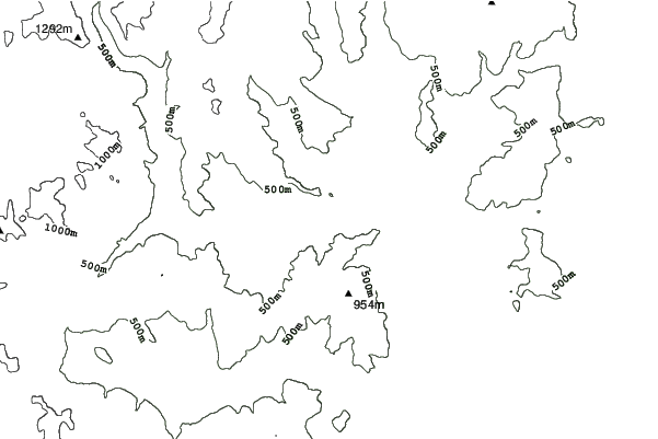 Attitash Mountain Resort neighbourhood contours