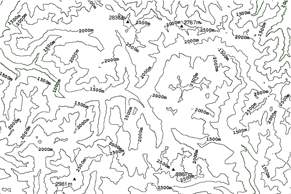Baqueira/Beret neighbourhood contours
