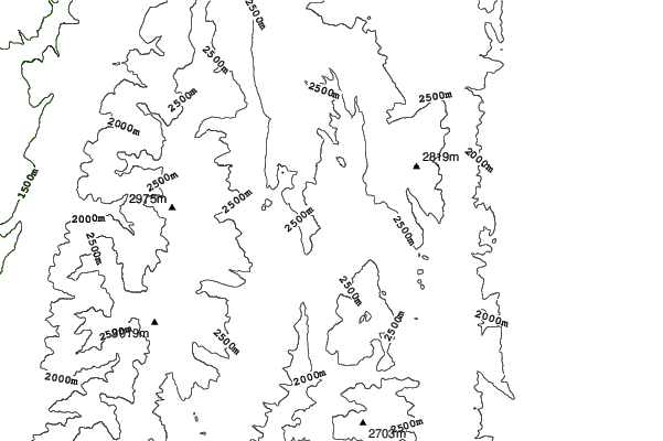 Beaver Mountain neighbourhood contours