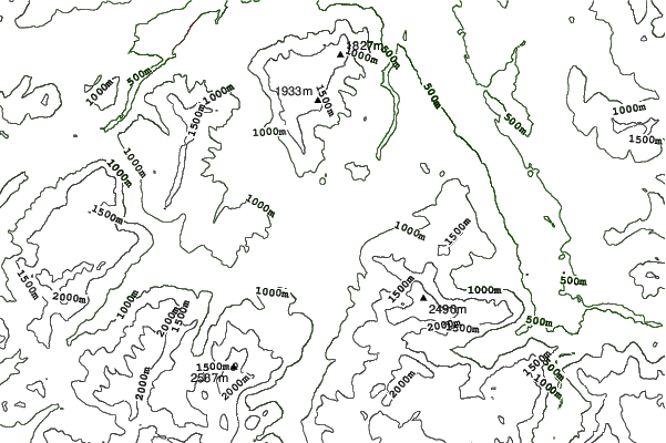 Berchtesgaden neighbourhood contours