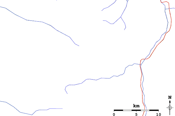 Roads and rivers close to Big Sky