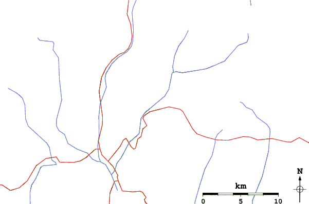 Roads and rivers close to Boi Taull