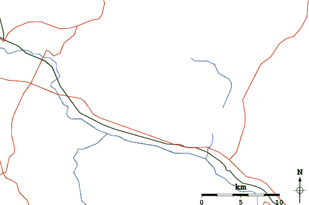 Roads and rivers close to Bolton Valley Resort