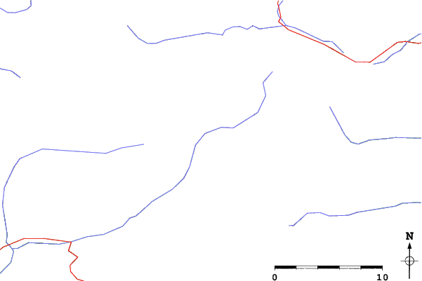 Roads and rivers close to Bonneval sur Arc