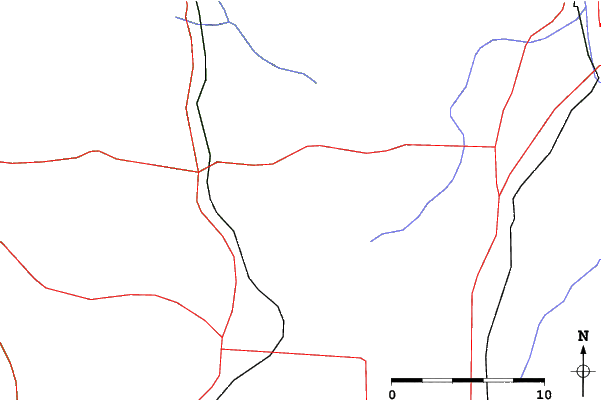 Roads and rivers close to Boyne Mountain