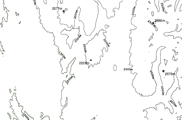 Brundage Mountain Resort neighbourhood contours