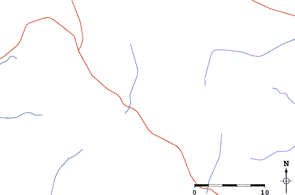 Roads and rivers close to Cerro Bayo