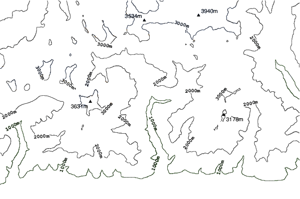 Chiesa neighbourhood contours