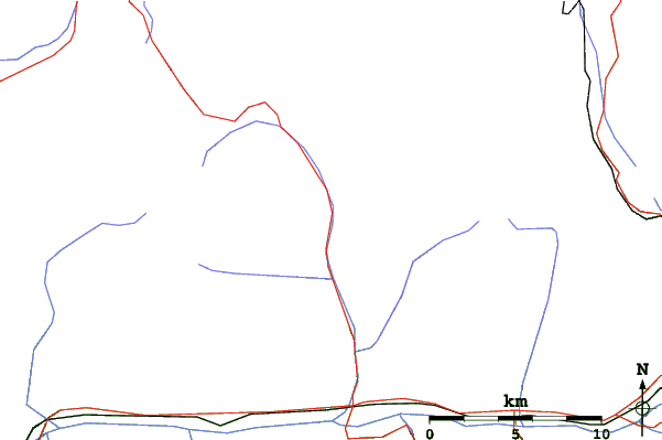 Roads and rivers close to Chiesa