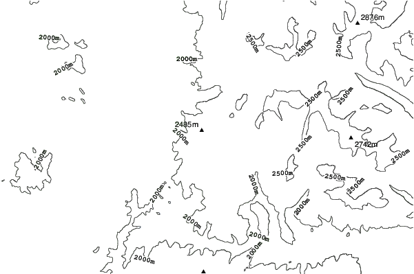 Discovery Ski Area neighbourhood contours