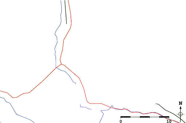 Roads and rivers close to Discovery Ski Area