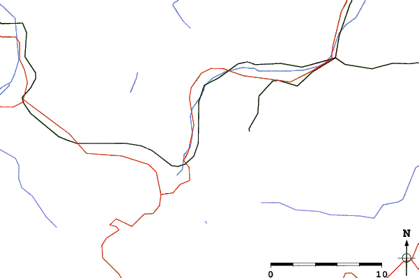Roads and rivers close to Ehrwald