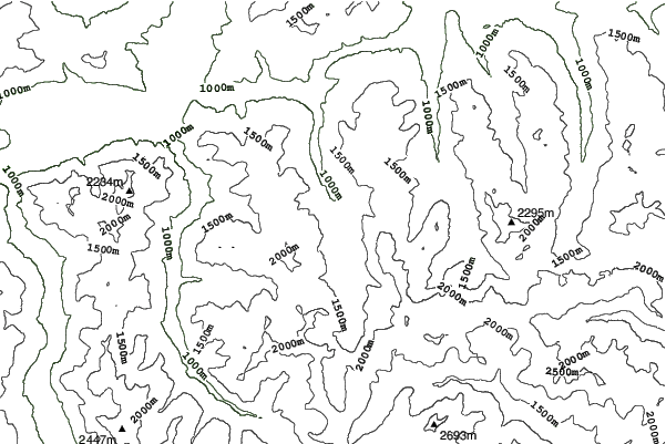 Flachauwinkl-Kleinarl neighbourhood contours