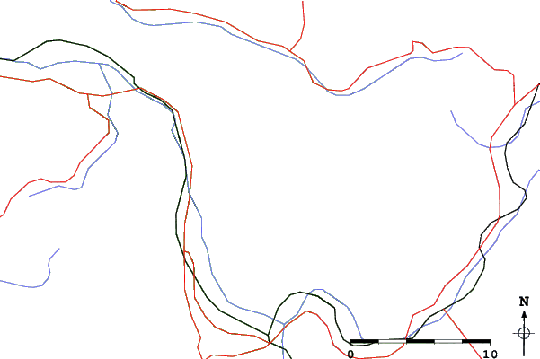 Roads and rivers close to Flaine