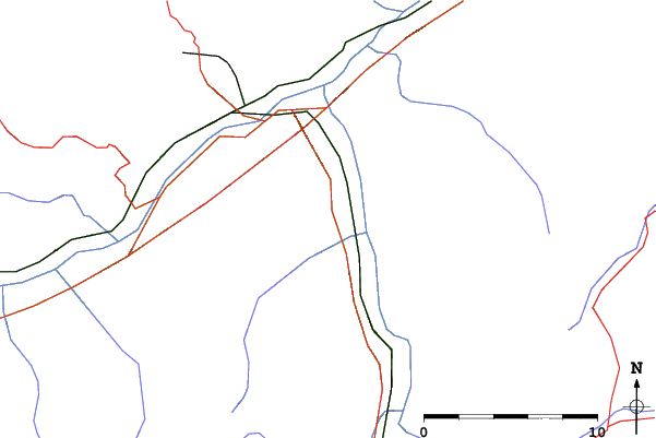 Roads and rivers close to Fügen/Spieljoch