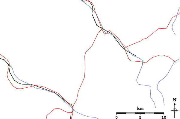 Roads and rivers close to Gargellen