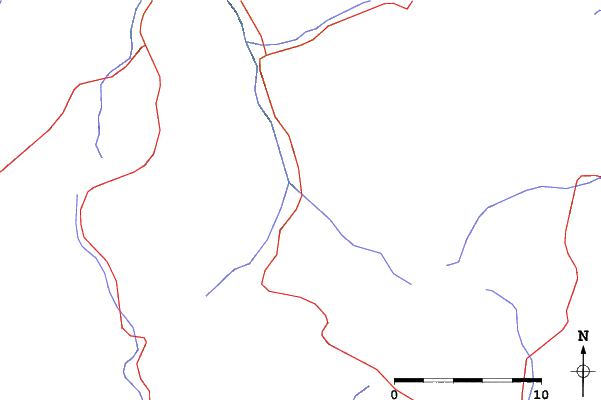 Roads and rivers close to Gavarnie/Gèdre