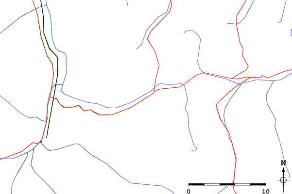 Roads and rivers close to Gerlos